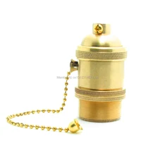 E27 старинный держатель лампы подвесной светильник разъем 110 V/220 V латунный патрон для лампы с выключатель с цепочкой