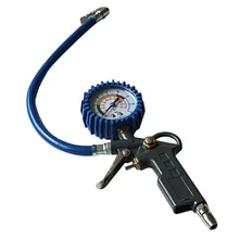 220PSI Car Air Tyre Pressure Tester Gauge Dial Meter Vehicle Inflation Gun Self locking Pistol Grip