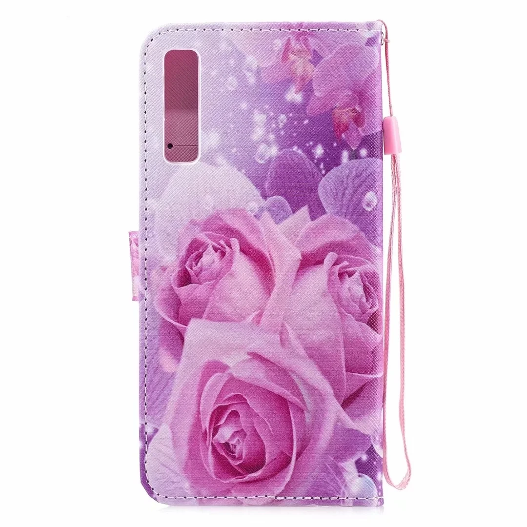 Кожаный чехол книжка с цветком для Samsung Galaxy M30s A10 A31 A41 A40 A50 A70 A20e A21s A30s A20s A51 A71 A01 M21 A20