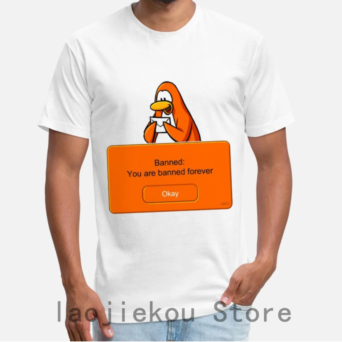 

2019 Summer Funny Print Men T shirt Women Cool T-Shirts club penguin banned shirts Unisex New Fashion tshirt
