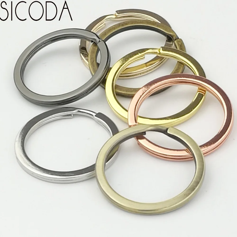 SICODA 35PCS High quality hanging plated key ring hardware key ring