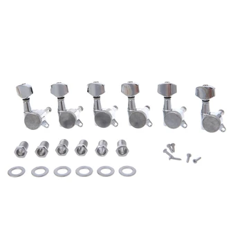 

6R Inline Locked String Guitar Tuning Pegs keys Tuners Machine Heads Tuners Keys