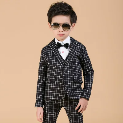 Fashion baby boys black and white casual blazers jacket boys suits for ...