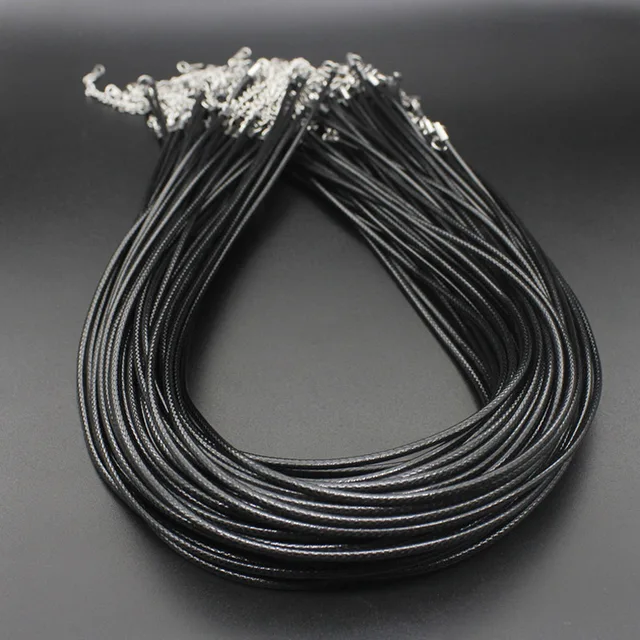 Leather Cord For Jewelry Making ,Waxed ,BFANGZ 100M Black