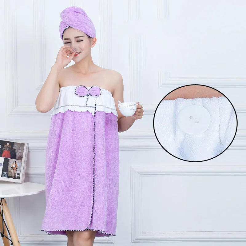 Free Shipping 1 set Bath towel coral velvet can be worn bath towel bath robe adult beach soft towel DUQI001
