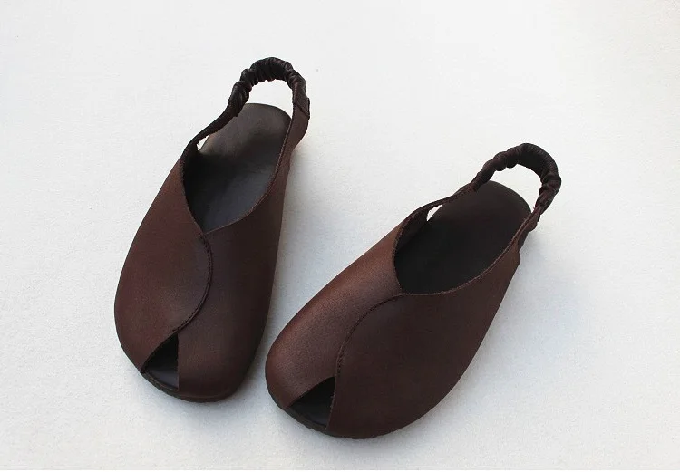 Careaymade/сандалии ручной работы из натуральной кожи в японском стиле; сандалии ручной работы на плоской мягкой подошве; оригинальные женские сандалии с одним носком