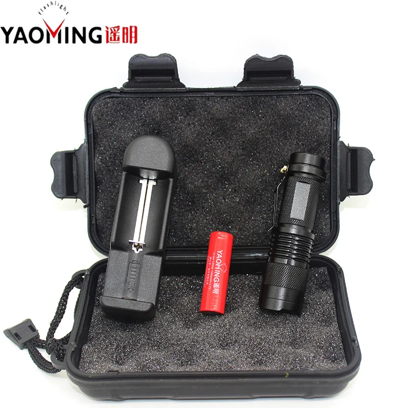 

High power ultraviolet flashlight detector 365 nm led uv lantern SK98 violet light Cree XML q5 uv torch lamp by AA or 14500