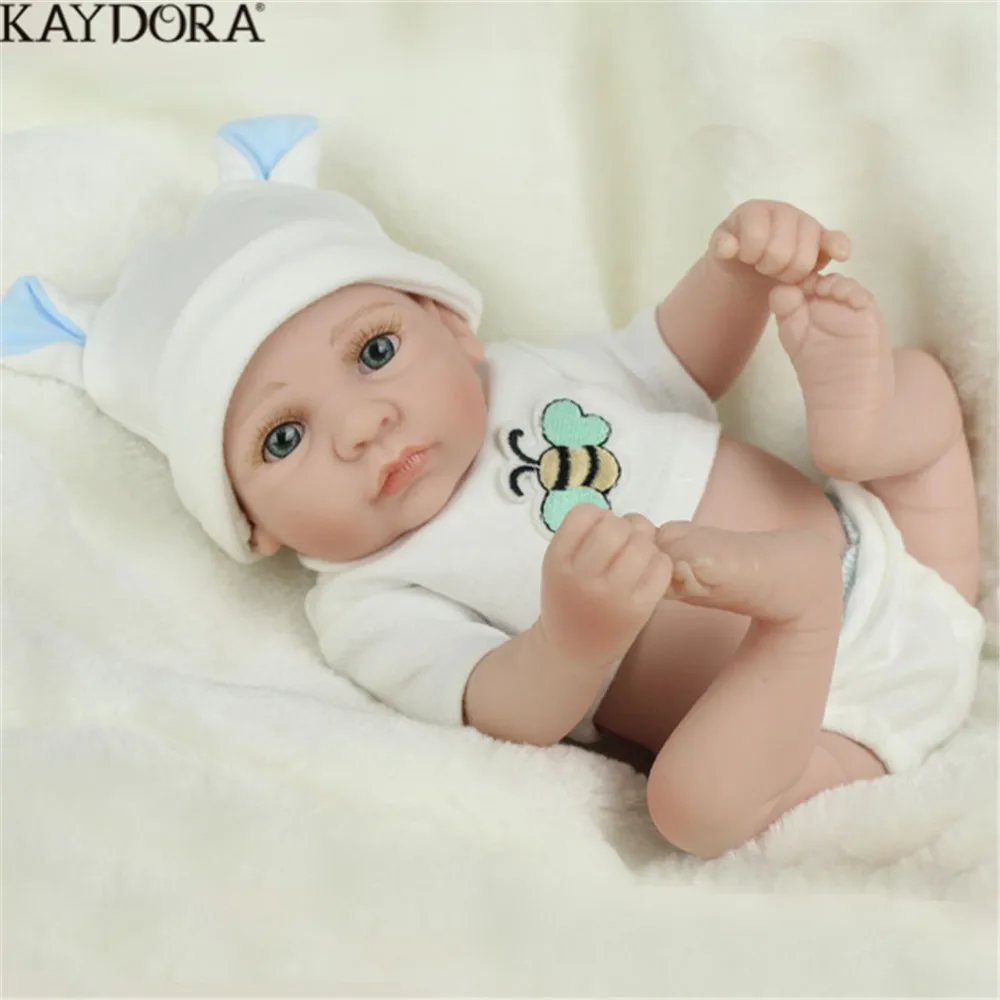 KAYDORA 25 см младенец Reborn Мягкая силиконовая целая настоящая кукла игрушки для
