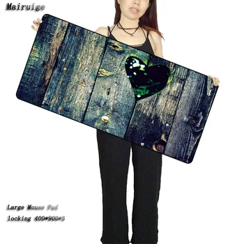 

Mairuige Wood Large Mouse Pad 900*400mm Speed Locking Edge Keyboards Mat Rubber Gaming Mousepad Desk Mat for Cs Go DOTA2 Gift