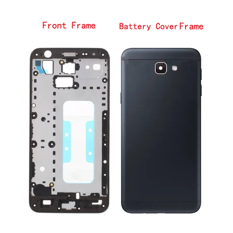 Для samsung Galaxy J5 Prime задняя крышка корпуса батареи чехол задняя дверь On5 G570 Замена для samsung J5 Prime корпус - Цвет: black-all