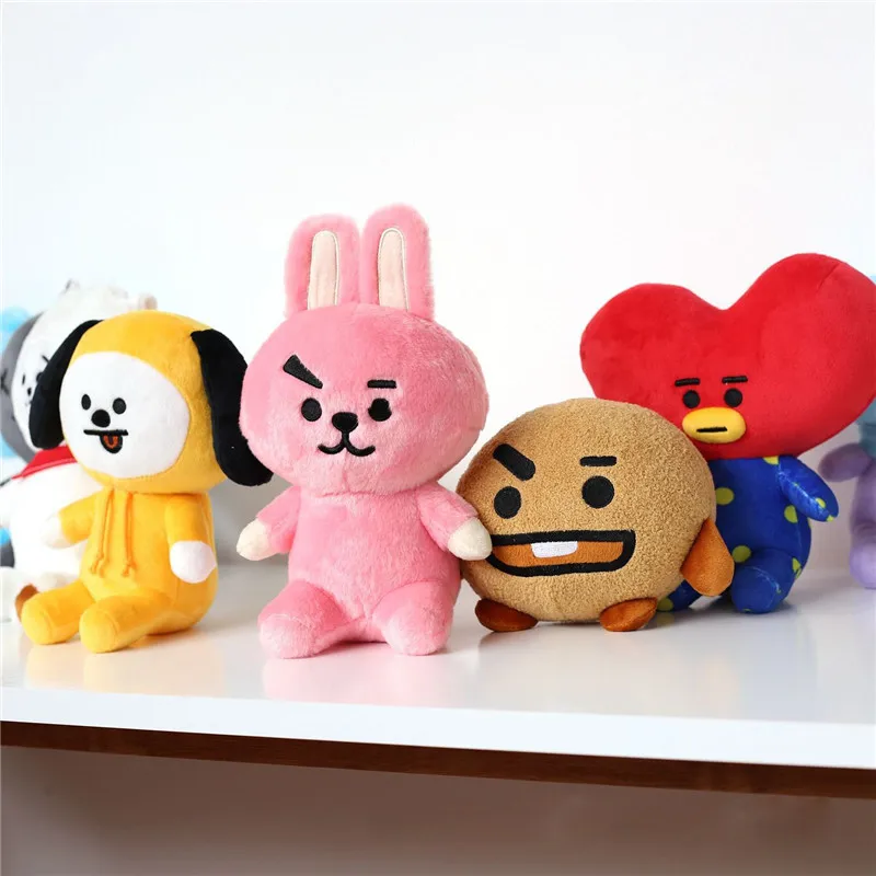 

BTS Bangtan Boys Plush Toys Korean Fashion bt21 Youpop KPop Kim Tae Hyung V Jung Kook Rabbit Cooky Dolls Fans Gift 20cm