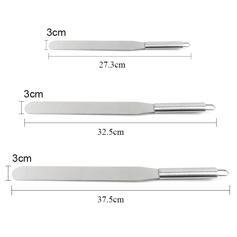 Unibird 1pc 6/8/10 дюймов Нержавеющая сталь торт для крема шпатель гладкой масло Ножи формы для выпечки скребок тесто для резки