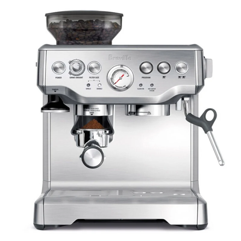 Полуавтоматическая кофемашина программируемый Эспрессо кофеварка 15bar итальянская кофе-машина BES870