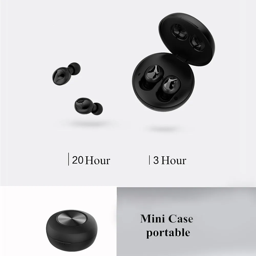 YEINDBOO беспроводные наушники V5.0 Bluetooth гарнитура глубокий бас стерео звук в ухо