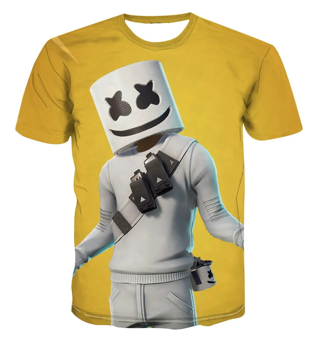 S 4XL для мужчин 3D DJ печатных Повседневная футболка обтягивающий с короткими