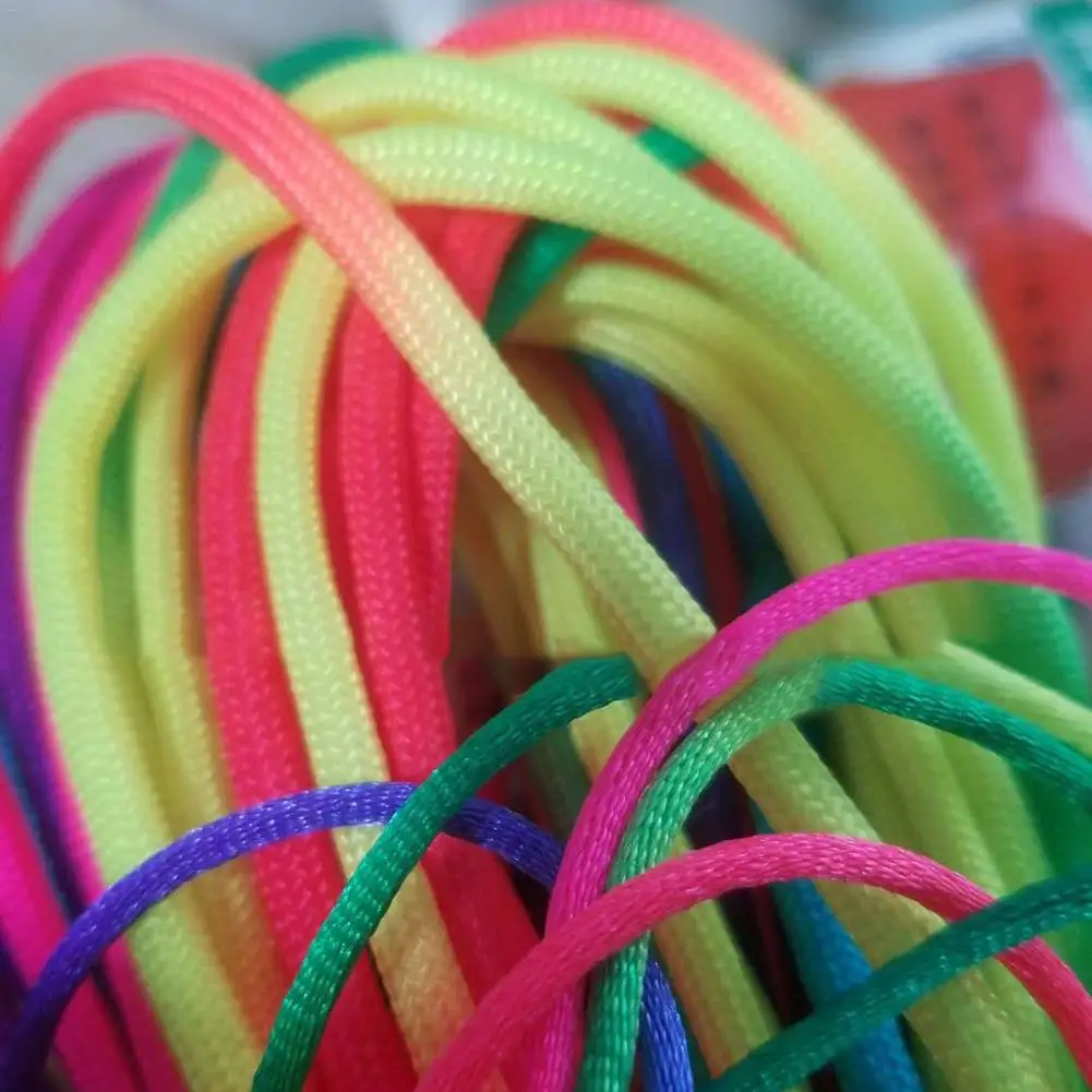Радужная цветная нить Игрушка веревка палец веревка головоломка создает различные фигурки 165 см