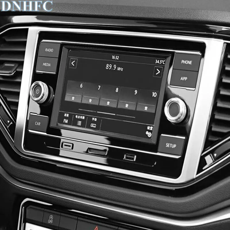 

DNHFC car central navigation decorates the bright frame for Volkswagen T-ROC T ROC TROC 2017 2018 Accessories