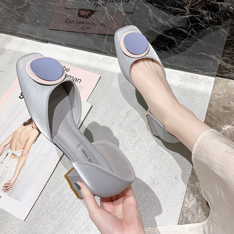 

EOEODOIT New Arrival Low Square Heel Shoes Square Toe Slip On Casual Stylish Summer Autumn Women Lady Shallow Mouth Sexy Pumps