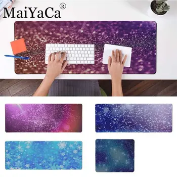 

MaiYaCa High Quality Girly Pink BLUE Snowfall Rubber PC Computer Gamer Mousepad Desk Mat Locking Edge for CS GO LOL mousepad