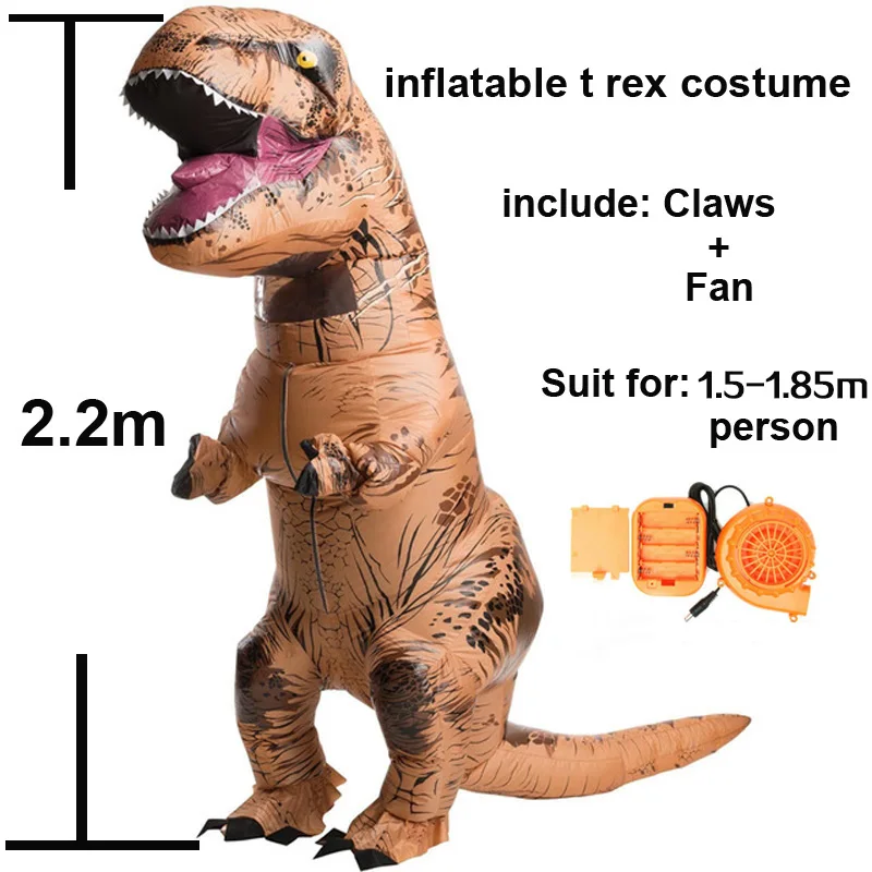 GONFLABLE Dinosaure T REX костюмы залить женщины Blowup Rex Dinosaur Хэллоуин Gonflable костюм de mascotte пати