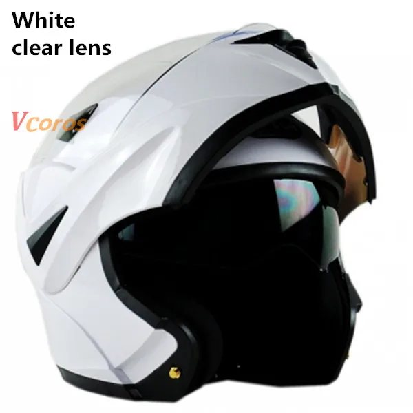 VCOROS 802, флип-ап, мотоциклетный шлем, мужские, мото, ciclista casco, мото модульный шлем, женский, емкость, двойной объектив, Мото шлем, s m l xl - Цвет: 7