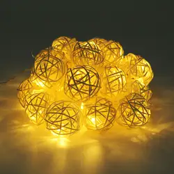 20LED 5 В LED Ball Строка Звездное ночник для украшения дома Рождество для отдыха и вечеринок Сад с 3 * AA батарея коробка