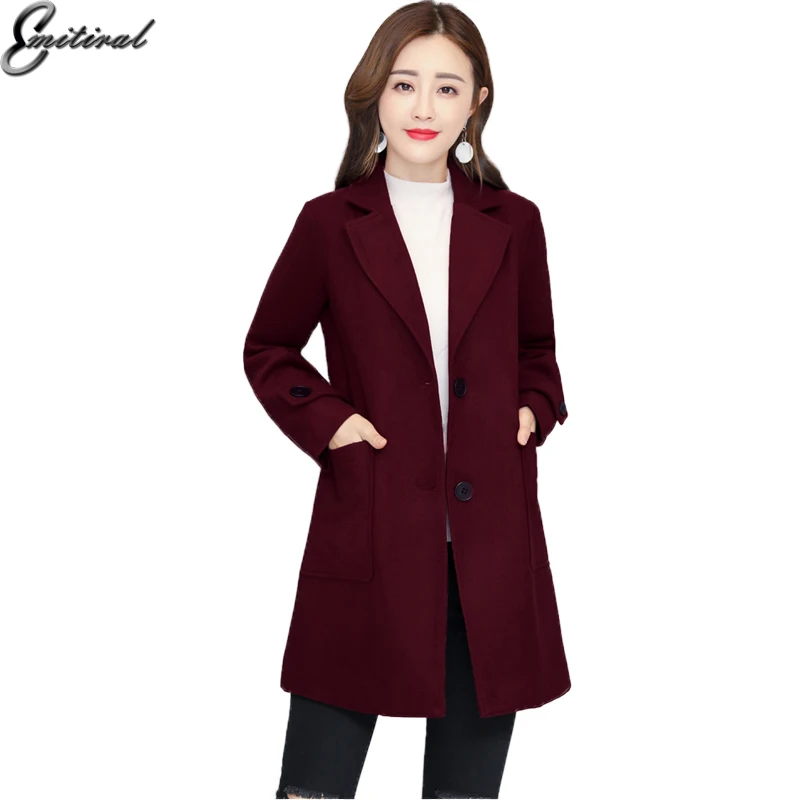 women's plus size wool blend coats