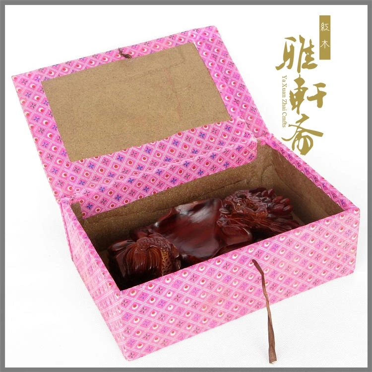 Bois de santal rouge palissandre artisanat sculpté dragon cendrier en bois cadeau boîte bois dragon Yanju personnalité créative - 4