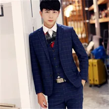 Синие мужские костюмы slim fit 3 шт vestidos костюмы на Хэллоуин мужские костюмы с брюками жилет Мужская сценическая одежда куртка-бомбер