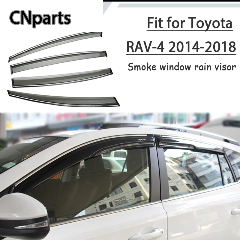 CNparts 4 шт ABS для Toyota RAV4 XA40 автомобилей Дым окна козырек хранить свежий воздух конвекции аксессуары