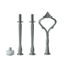 Лучшая цена мини-корона Фигурное пирожное-Корзиночка Свадебные металлические 3 уровня вечерние стержни-подставки для торта