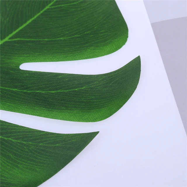 12pcs 20x18cm Artificial Tropical Palm Leaves Simulation Leaf For Hawaiian Luau Party Jungle Beach Theme Party Decorations