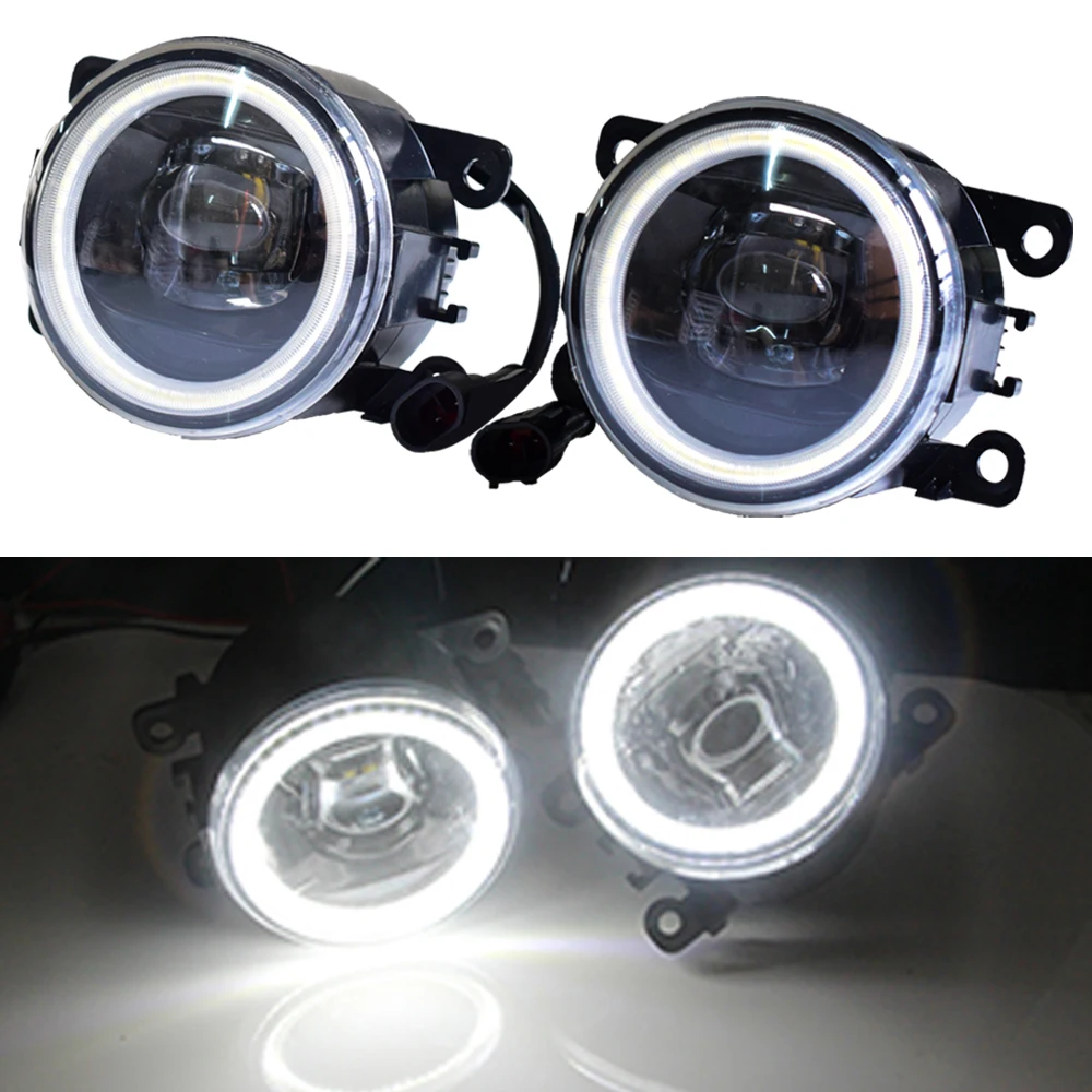 

For Peugeot 307 Hatchback 3A 3C 2000-2008 Car H11 LED Fog Light Assembly Angel Eye DRL Daytime Running Light 12V