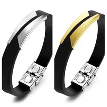 Модный подлинный силикон с браслетом из нержавеющей стали 8 дюймов