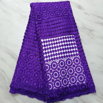 

Blue Cupion Lace Fabric Embroidery African Guipure Lace Nigerian Cord Laces African Guipure Water Soluble Lace For Wedding Dress