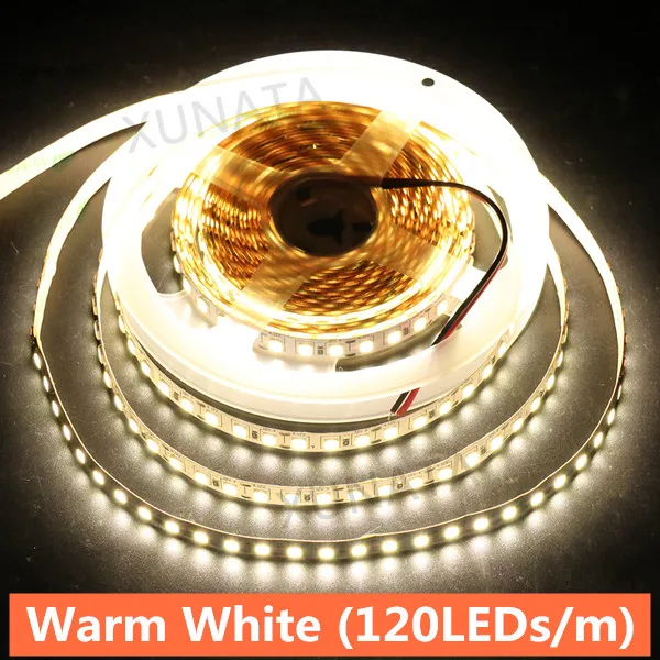 Светодиодная лента 12V SMD 4040 Светодиодная лента ярче 5050 5630 2835 IP21 не водонепроницаемая лента веревка кухонное освещение - Испускаемый цвет: 120LEDs Warm