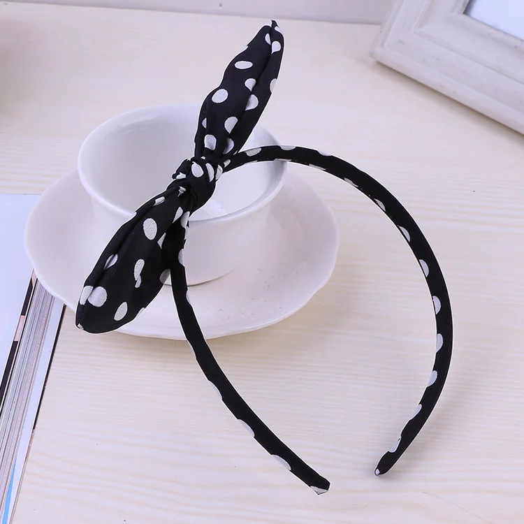 Fashion Children Plastic Headband Cute Big Bows Flower Spot Hairband Girls Lovely Hair Band Headwear Kids Gifts Hair Accessories best hair clips