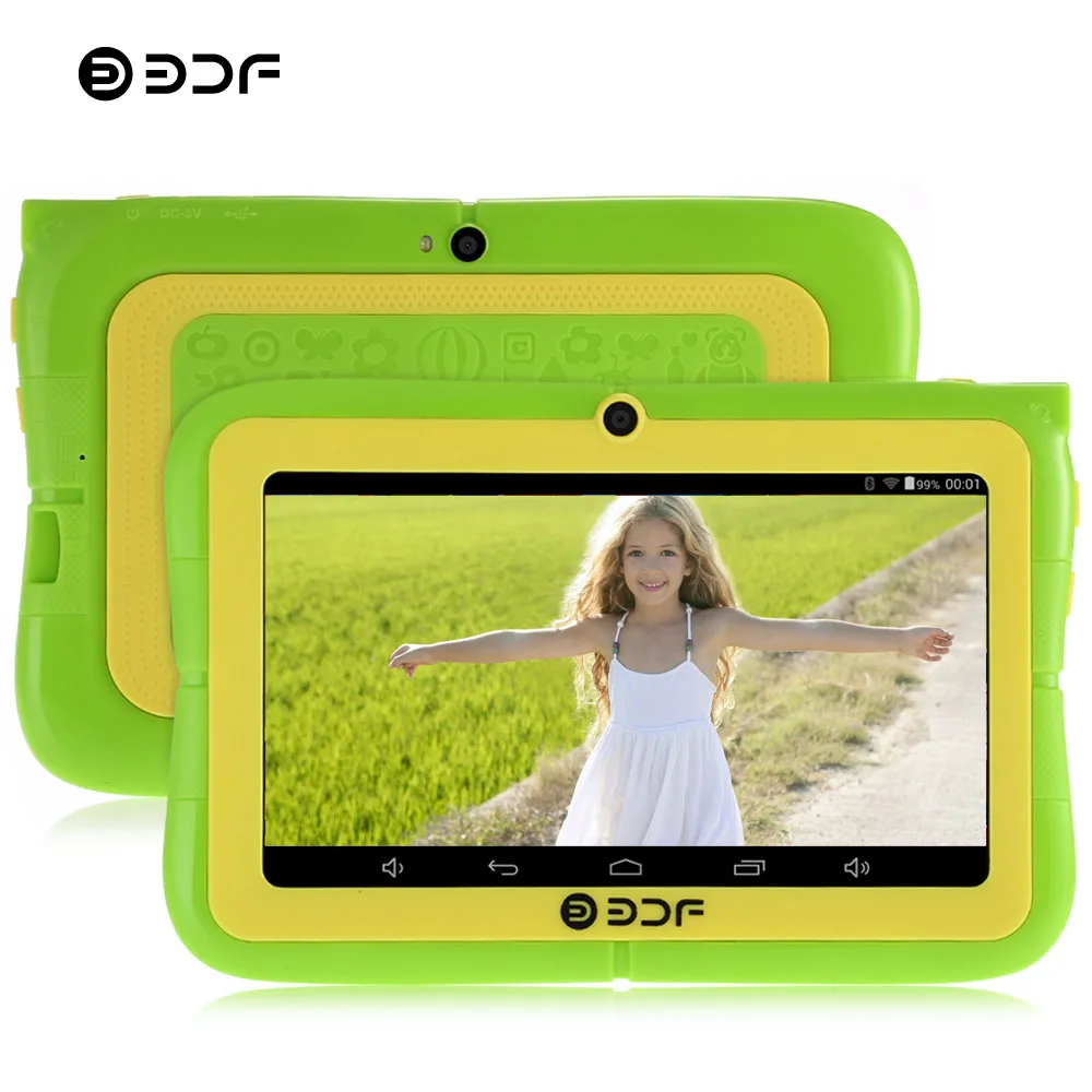 

BDF 7 Inch Android 4.4 Kids Tablets Pc 1024x600 Multi Touch Quad Core WiFi Capacitive Screen Children Learning Tablet Android Pc
