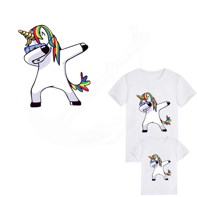 

Popular design cool unicorn animal patches T-shirt Dresses Sweater thermal transfer Patch for clothing By Household Irons