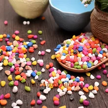 200 г больше гальки белый дождь цветок галька аквариум цветочные горшки мясистые декоративные горшки Садовые принадлежности цветные камни