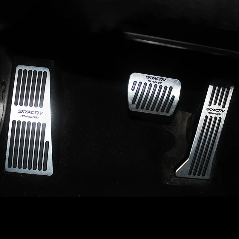 Online Coche acelerador freno embrague Pedal reposapiés cubierta de la placa del Pedal para Mazda 3 6 CX 5 CX5 CX 3 2017 2018 2019 CX 7 CX 9 Axela ATENZA