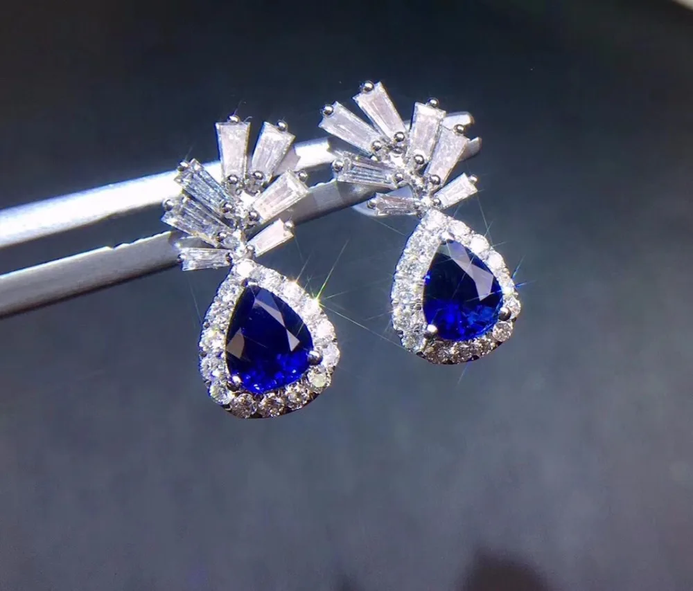 Ювелирные изделия настоящее чистое 18 K Белый Золотой AU750 100% натуральный