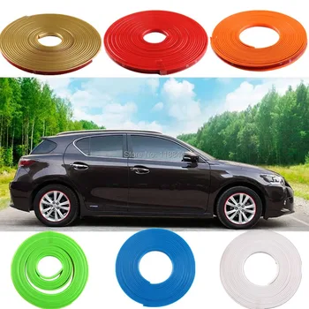 

New 8M X 9MM Car Styling Auto Stickers Decoration Wheel Rims Protector Tire Guard Line Anti-Scratch Rubber Moulding 7 Color