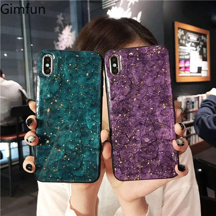 Роскошный Фиолетовый Блестящий чехол для телефона Gimfun в европейском и