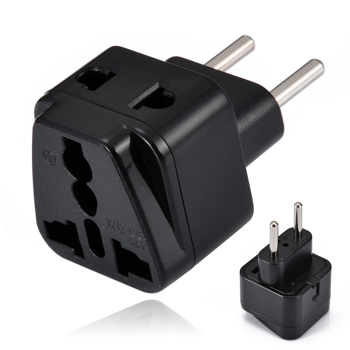 New Arrival 1 to 2 UK/US/EU/AU Outlet to EU/Brazil/Israel Splitter Plug Adapter Charger 110V-250V 10A