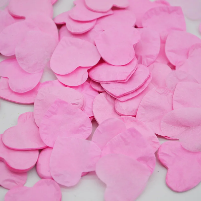 1000pcs/Pack Multicolor Heart Shape Pink Blue Peach Paper Confetti Party Wedding Table Decoration Birthday Party Decorative 10g - Цвет: HC04pink