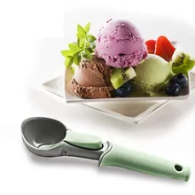 Ice Cream Scoop Trigger Release Non-slip Ergonomic Grip Specialty Spoons Tableware
