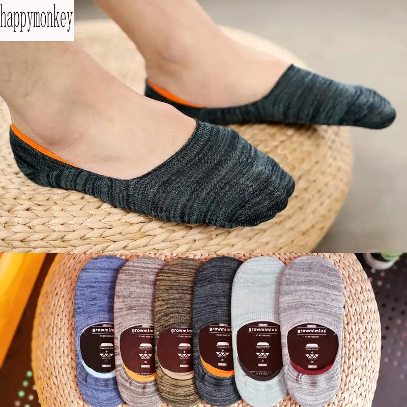 10 pieces= 5 pairs Spring summer new free man silicone antiskid invisible socks off Men