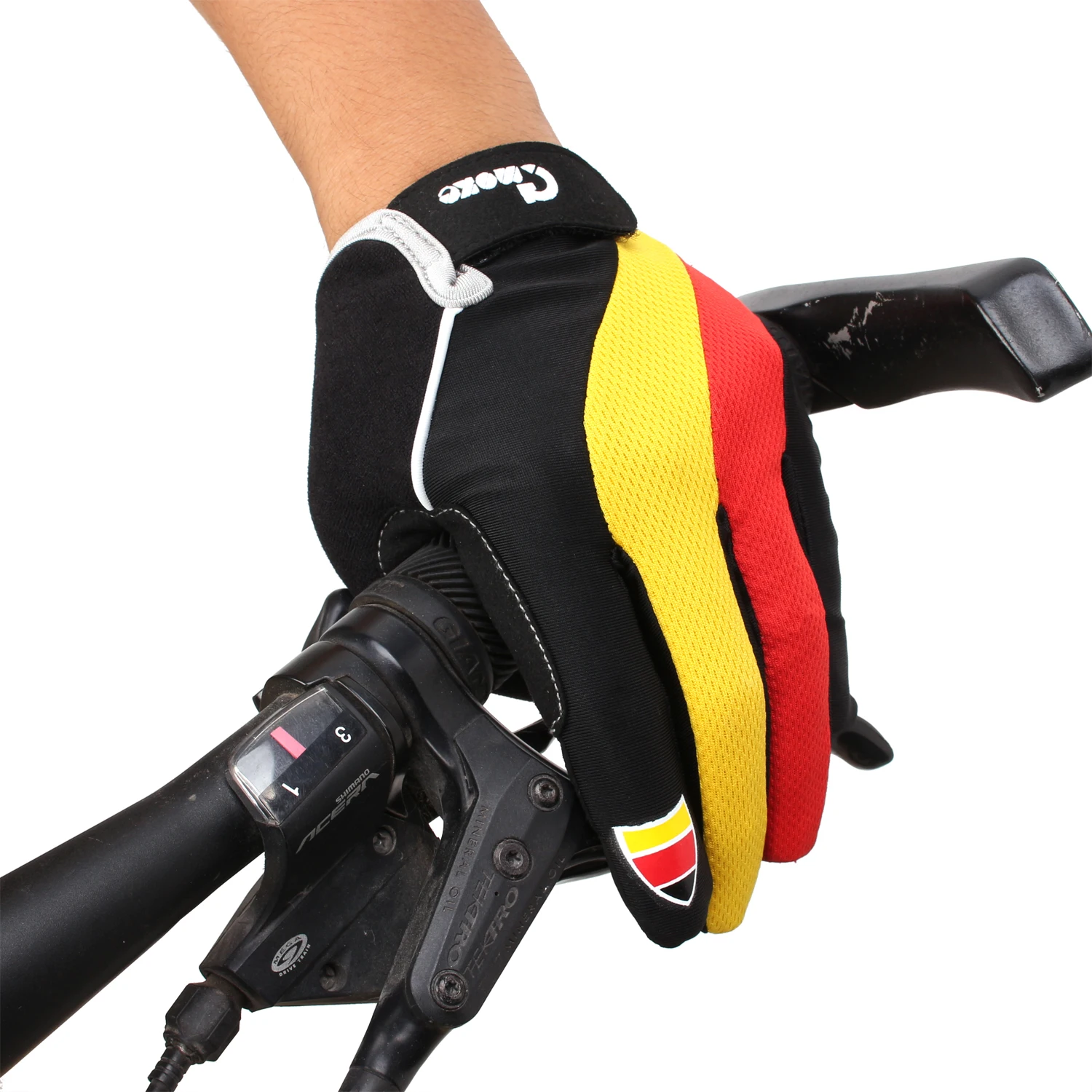 2016 Ciclismo Guantes dedo completo a prueba de viento pantalla táctil carretera de montaña bicicleta de aire Guantes de Ciclismo hombres mujeres