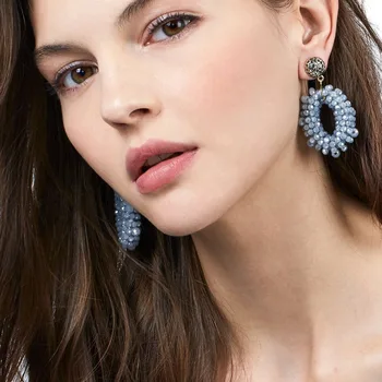 

JUJIA Bohemian Oorbellen Maxi Dangle Earrrings Beads Handmade Crystal Earring For Women Fine Jewelry Gift